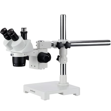 Amscope 20X-40X-80X Trinocular Stereo Microscope on Single-Arm Boom Stand SW-3T24Z